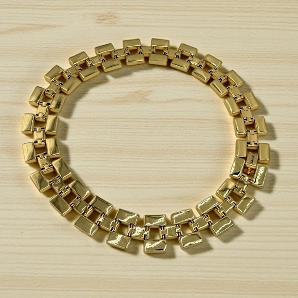 Rare Lulu Frost Signed Blue Enamel Gold Statement Necklace 17” Excellent Cond. - Picture 15 of 17